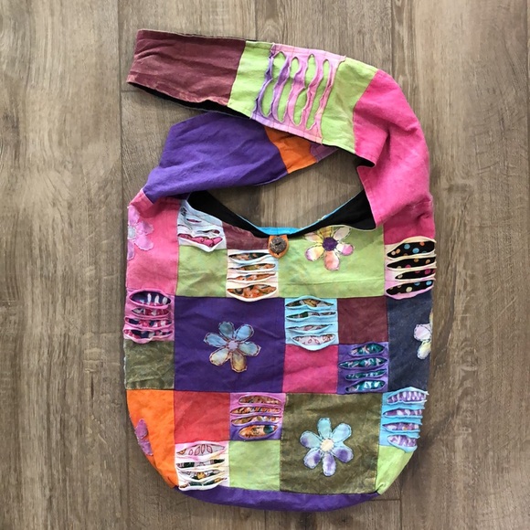 NWOT! - ORIGINAL COLLECTIONS Boho Crossbody Sling Bag - Made in Nepal - Picture 4 of 12